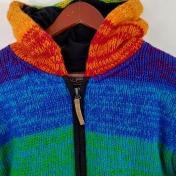 kyber outerwear rainbow wool jacket women size small - Picture 5 of 7